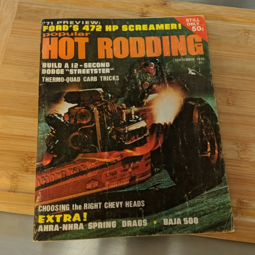 Vintage 1970 Popular Hot Rodding Magazine